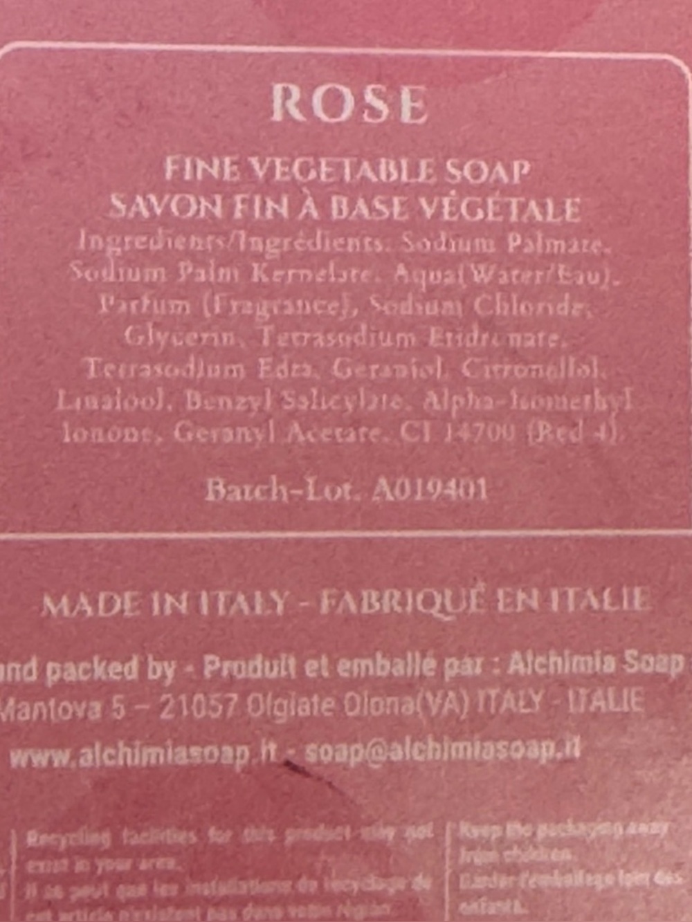 Alchimia Rose Heart Soap Trio - Picture 4 of 4